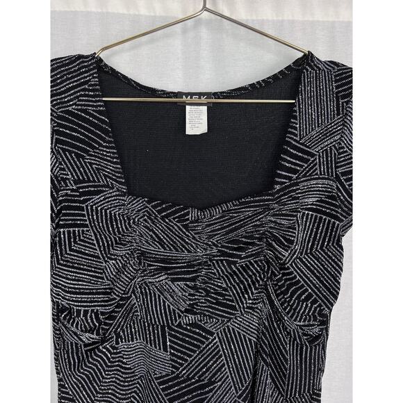 Vintage MSK Top Y2K Babydoll Metallic Glitter Whimsigoth Fairy Going Out Holiday - Picture 2 of 5